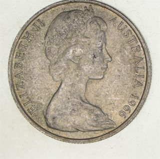 SILVER - WORLD Coin - 1966 Australia 50 Cents - World Silver Coin 13.  8g 140 2