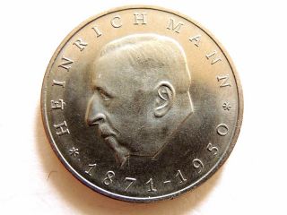 1971 East Germany Twenty (20) Mark Commemorative Coin " Heinrich Mann "