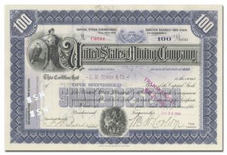 United States Mining Company Stock Certificate