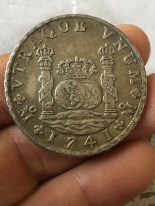1741 8 Reales Philip V Mexico City Mf Pilar Dollar