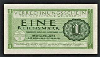 Vad - Germany - 1 Reichsmark - Clearing Note German Armed Forces (cv=$15) P M38