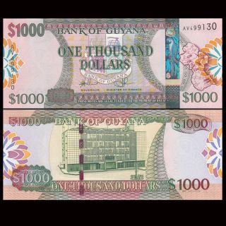 Guyana 1000 (1,  000) Dollars,  Nd (2011),  P - 38,  Unc