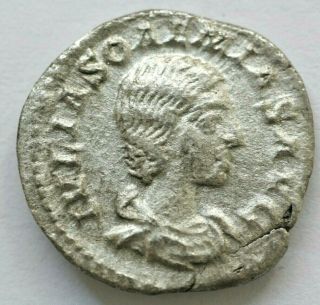 Julia Soemias (218 - 222).  Ar Denarius 2.  46gr/20mm Rome,  Draped Bust R.  R/ Venus
