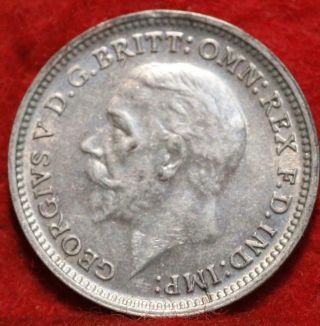 1928 Great Britain 3 Pence Silver Foreign Coin