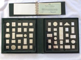 1977 Int’l Society Of Posmasters Sterling Silver Worlds Greatest Stamps W/