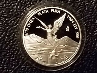 2004 Mexico 1/10 Oz Silver Libertad Proof - Key Date - 2,  500 Minted - Rare