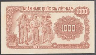 Vietnam North 1000 Dong Banknote P - 65a ND 1951 UNC 2