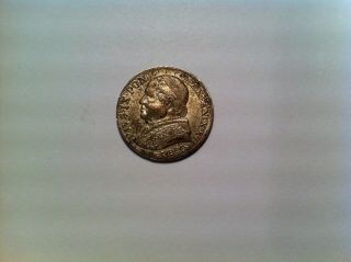 1867 Xxi Papal Lira,  Grade,  Silver,  Italian States,  Pope Pius Ix 1 Lire 486