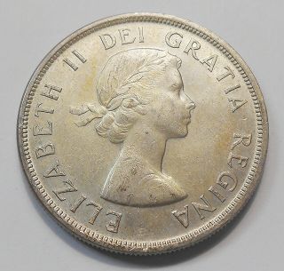 1955 Silver Dollar MS UNC LOW Mintage Early Elizabeth II Canada $1.  00 2