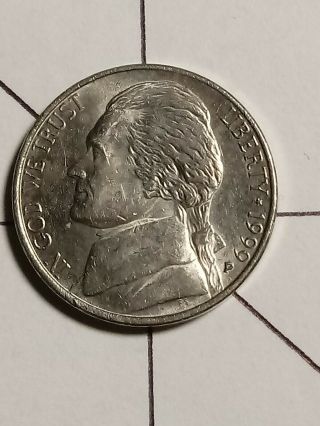 1999 P Jefferson Nickel Rotated Die Error Coin 7