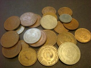 Jordan 22 Coins From 1949 And Up,  King Hussein,  Coins 5 10 20 50 100 Fils Fil