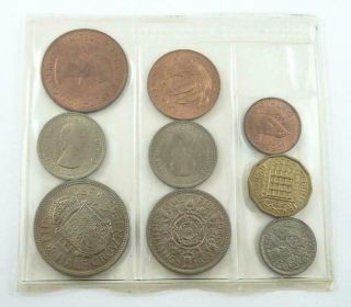 United Kingdom 1953 Set Of 9 Uncirculated Coins By The Royal