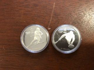 1988 Calgary Olympics $20 Silver Coin Set In Capsules