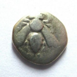 Silver - Diobol Of Ephesus In Ionia Rv.  Heads Of Stags Facing