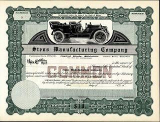Stens Manufacturing Co Of Maine,  19 - -,  Unissued,  Crisp With Great Vignette,