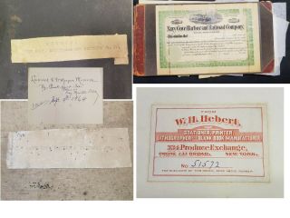 Navy Cove Harbor Railroad Company 1900s 250 Stock Certificate Ledger Ft Morgan 2