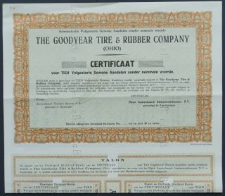 Usa/netherlands - The Goodyear Tire & Rubber Company - 1932 - Specimen