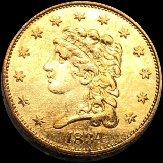 1834 Classic Head Quarter Eagle Near Uncirculated High End $2.  50 Gold Philly Nr