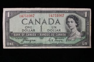 1954 Canada.  ($1) One Dollar.  " Devil 