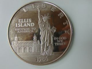 1 Lb Ellis Island Silver Coin Commemorative 12 Troy Oz.  999 Silver Round Giant