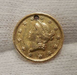 1849 - D - Liberty Head Gold Dollar - $1 - Type 1 - U.  S.  Gold Piece - U.  S.  Gold Coin 12