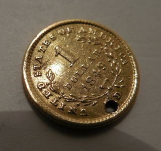 1849 - D - Liberty Head Gold Dollar - $1 - Type 1 - U.  S.  Gold Piece - U.  S.  Gold Coin 4
