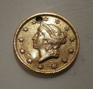 1849 - D - Liberty Head Gold Dollar - $1 - Type 1 - U.  S.  Gold Piece - U.  S.  Gold Coin 7