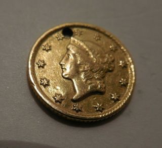 1849 - D - Liberty Head Gold Dollar - $1 - Type 1 - U.  S.  Gold Piece - U.  S.  Gold Coin 8