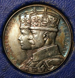 1935 Great Britain King George V Jubilee Silver Medal Eimer - 2029b - Bu