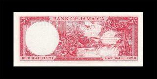 1960 BRITISH COLONY JAMAICA 5 SHILLINGS QEII 5/ - RARE ( (GEM UNC)) 2