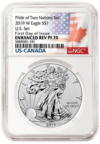2019 W American Eagle Reverse Pride Of Two Nations $1 Ngc Pf70 Fdi 5664563 - 187