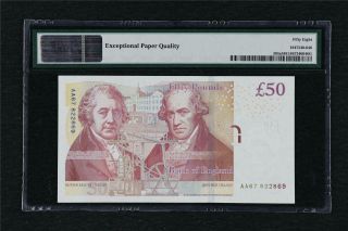 2010 Great Britain Bank of England 50 Pounds Pick 393a PMG 58 EPQ Choice UNC 2