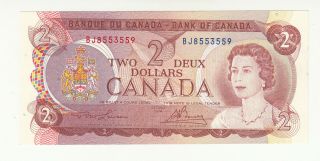 Canada 2 Dollars 1974 Aunc P86a Qeii @