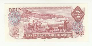Canada 2 dollars 1974 AUNC p86a QEII @ 2