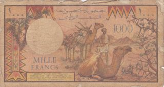 1000 FRANCS VG BANKNOTE FROM DJIBOUTI 1979 PICK - 37a 2