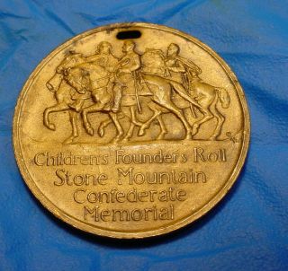 Il9419) - Confederate Medal - Stone Mountain Memorial - Bronze 32mm -