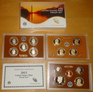 2013 - S Us Proof Set In Packaging W/ 14 Coins -