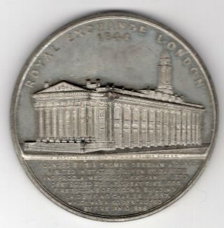 1844 British Medal Issued To Commemorate The Re - Opening Of Royal Exchange