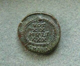 Rare Very Fine Constantius Ii Follis Antioch 15mm/2,  2gr.