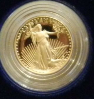 1988 - P $5 Proof Gold American Eagle 1/10 Oz Gold Coin - Box &
