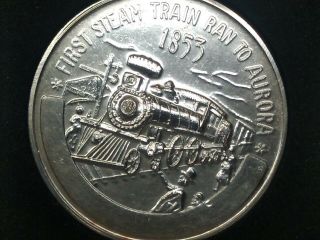 1863 - 1963 Aurora Canada Centennial Silver Medal