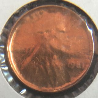 1981 1c Lincoln Cent Obverse Capped Die Strike Error Red Copper Uncirculated