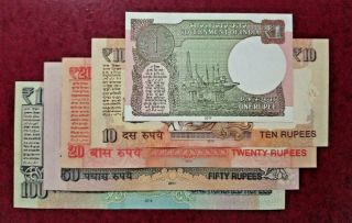 INDIA - REPLACEMENT NOTES (STAR NOTES) - 1,  10,  20,  50 & 100 RS NOTES - UNC 2