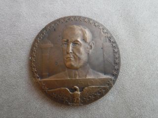 World War 1 Woodrow Wilson Bronze Medallion America Joins The Allies