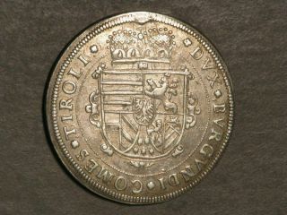 Austria 1626 1 Thaler Leopold V Silver Crown Xf