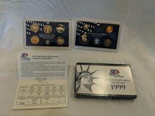 1999 United States 50 State Quarters Proof Set And