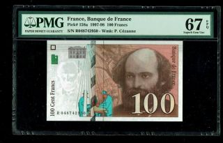 France | 1997 - 98 | 100 Francs | Pick 158a | Pmg - 67