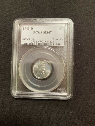 PCGS MS67 Lincoln Steel Wheat Pennies Denver Philadelphia San Fransisco 4