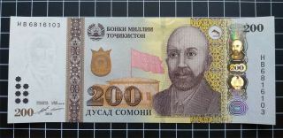 Tajikistan 200 Somoni Banknote 2018 Unc