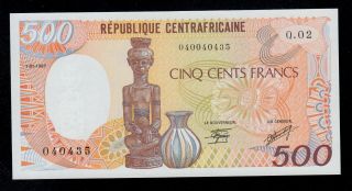 Central African Republic 500 Francs 1987 Q02 Pick 14c Unc.